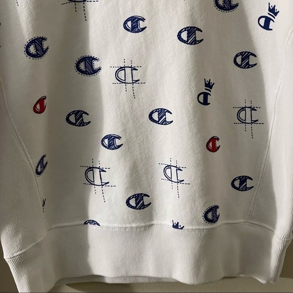 Champion life woman reverse weave pullover all over logo size small - Picture 3 of 9